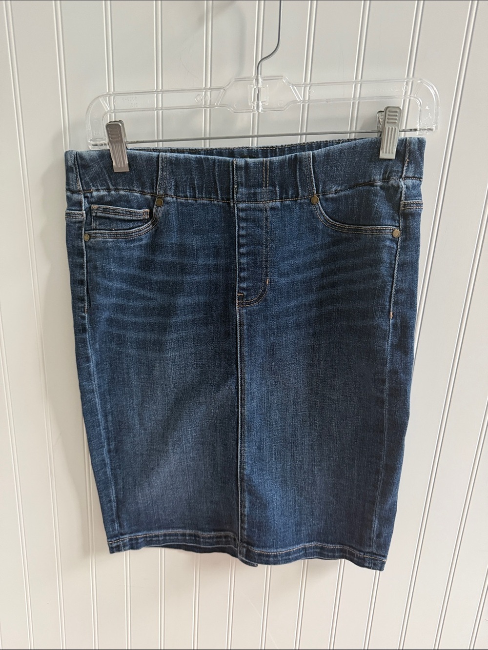 (289)Liverpool Los Angeles Indigo Denim Waistband Detail